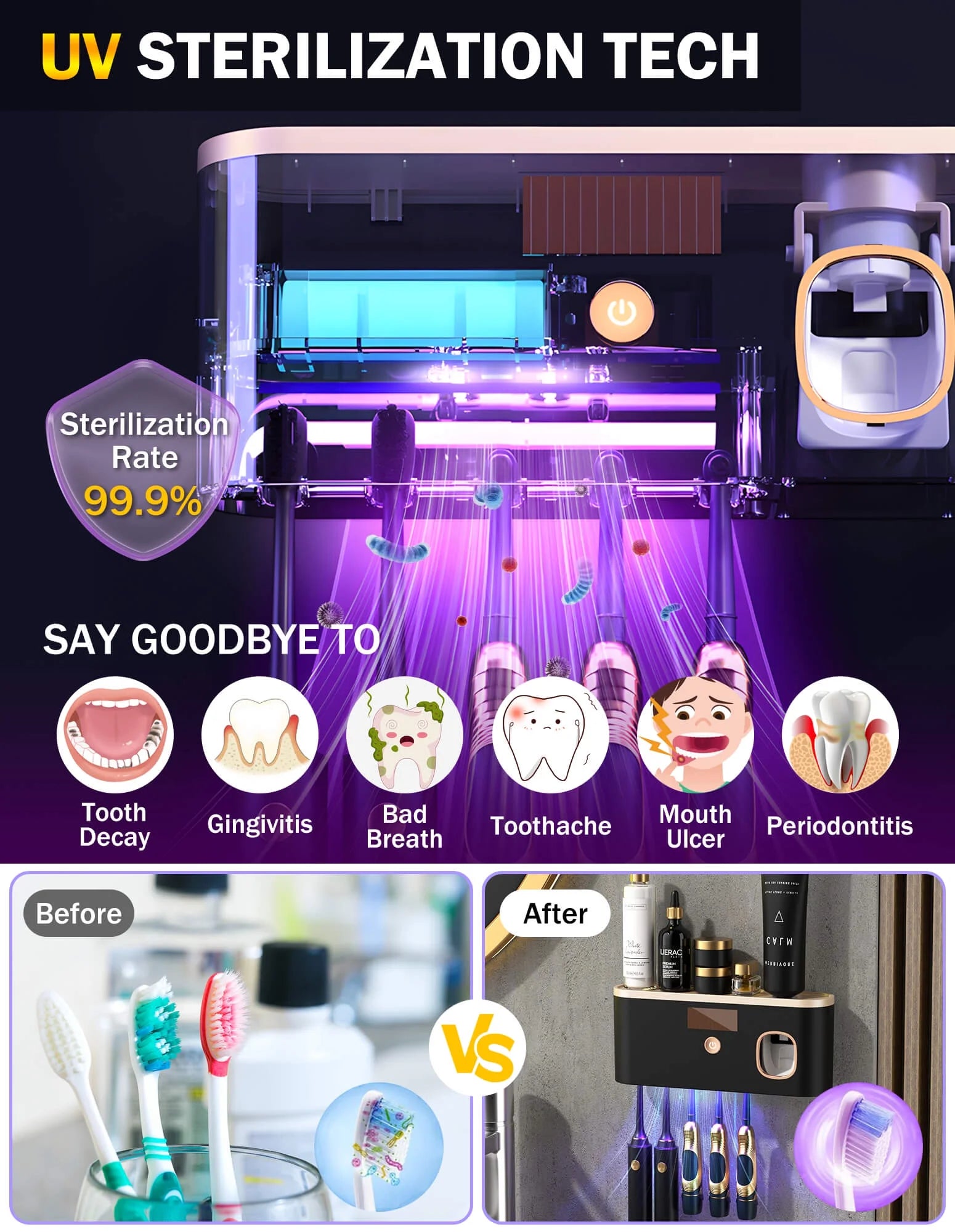 Toothbrush Sanitizer Holder